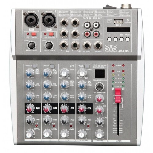 Микшерный пульт 6-канальный SVS Audiotechnik mixers AM-6 DSP микшерный пульт svs audiotechnik am 8 dsp