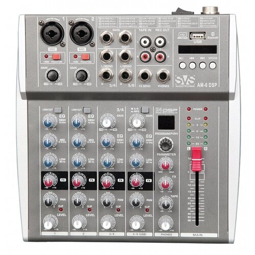 настольный микшерный пульт svs audiotechnik am 12 Микшерный пульт 6-канальный SVS Audiotechnik mixers AM-6 DSP