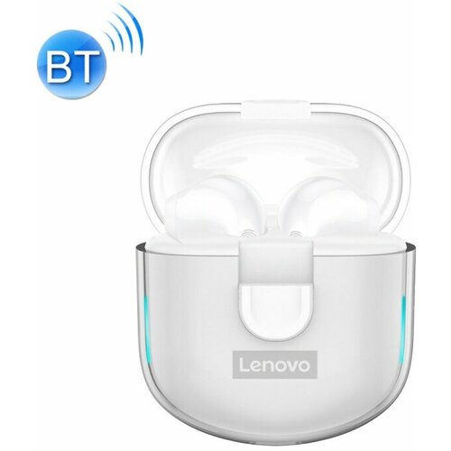 Беспроводные Bluetooth 5.0 наушники гарнитура Lenovo LP12 с зарядным боксом (White) беспроводные наушники lenovo ht38 tws 206049 черные eu