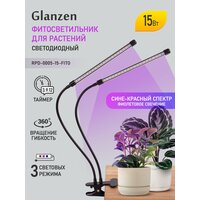 Светодиодный светильник для растений GLANZEN 15Вт RPD-0005-15-fito IP40