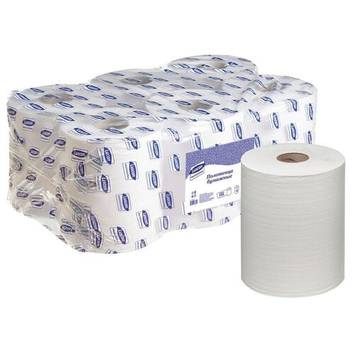 Купить Бумажные полотенца для диспенсеров LUSCAN PROFESSIONAL 2-слойные 6 рулонов по 143 метра (арт.486352), белый, первичная целлюлоза, Туалетная бумага и полотенца