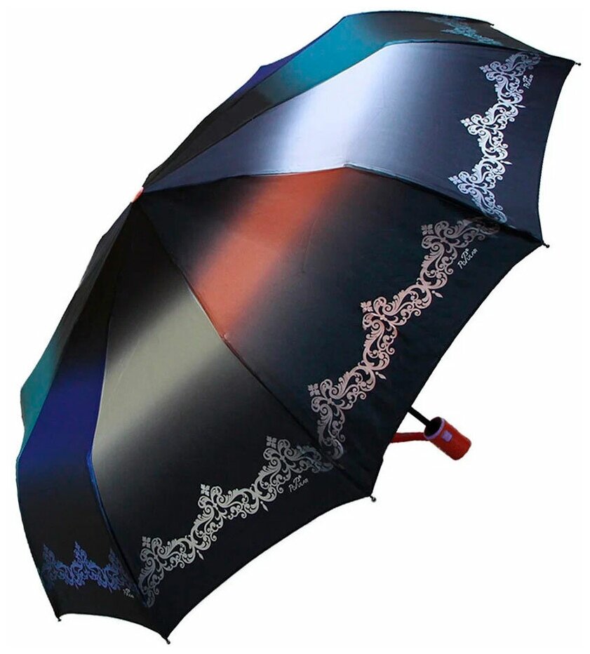 Женский складной зонт Popular Umbrella автомат 1275/розовый,красный