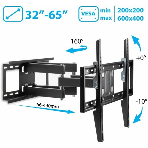 кронштейн на стену kromax optima 403 black Кронштейн на стену Kromax Optima-409, black