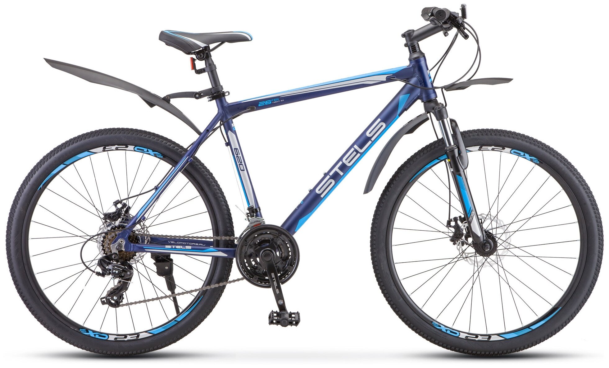 Горный (MTB) велосипед STELS Navigator 620 MD 26 V010 (2020) темно-синий 14" (требует финальной сборки)