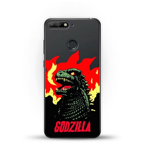 фото Силиконовый чехол годзила на honor 7a pro andy & paul