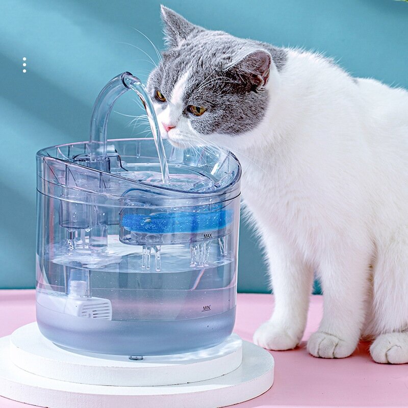 Автоматическая поилка для кошек, фонтан объемом 1.8 литра с фильтром, автопоилка для кошек - фотография № 3
