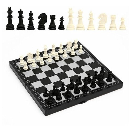 Игра настольная Шахматы, магнитная доска, 24.5 х 24.5 см 2590516 шахматы магнитные 40 x 40 см доска и фигуры пластик