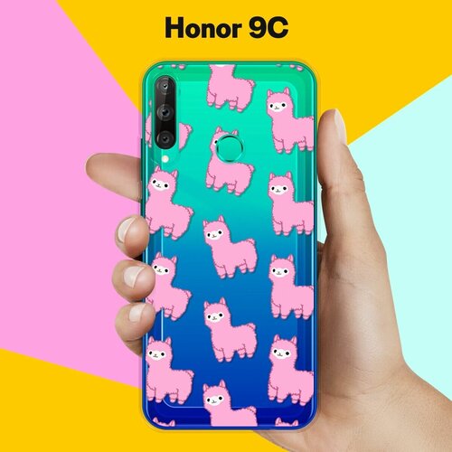 Силиконовый чехол на Honor 9C Узор из лам / для Хонор 9Ц силиконовый чехол узор из лам на honor 9c