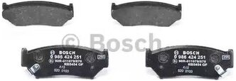 Дисковые тормозные колодки передние Bosch 0986424251 для Suzuki Vitara, Suzuki Grand Vitara, Suzuki Jimny (4 шт.)