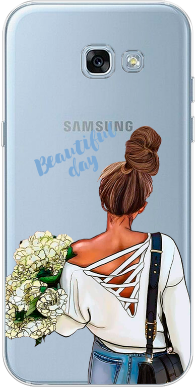 Силиконовый чехол на Samsung Galaxy A3 2017 / Самсунг Галакси А3 2017 Beautiful day vector, прозрачный