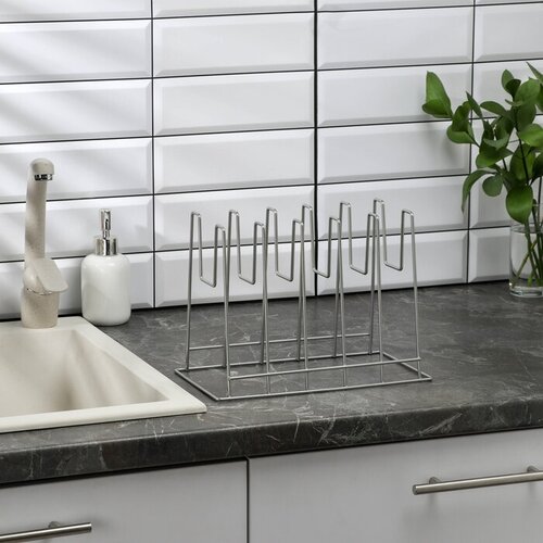 Подставка под крышки настольная 5 предметов 281622 см цвет хром 1058₽