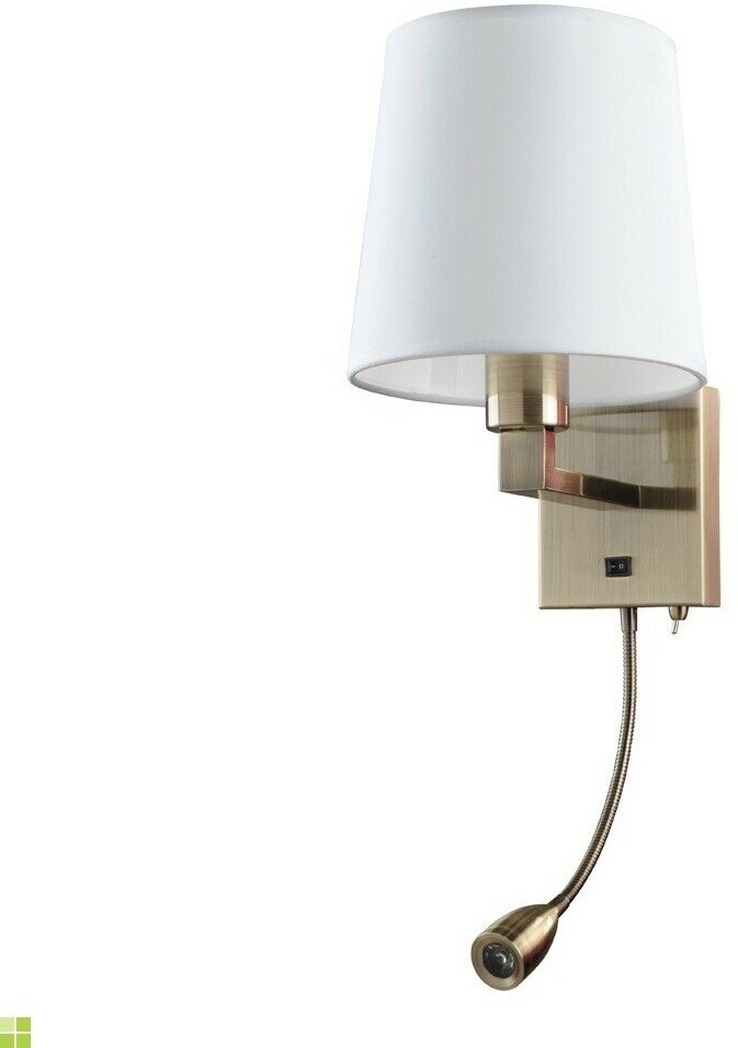 Настенное бра Arte Lamp HALL A9246AP-2AB, LED, E27, 40Вт, кол-во ламп:1+1шт, Бронза