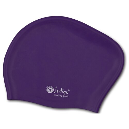 фото Шапочка для плавания силиконовая длинные волосы indigo 804 sc фиолетовый
