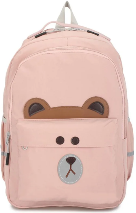 Рюкзак женский PICANO Мишка розовый, 43х29х21 см, повседневный рюкзак / рюкзак школьный