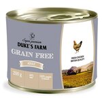 Корм для собак DUKE'S FARM Grainfree курица, клюква, шпинат конс. 200г - изображение