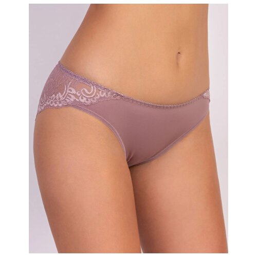 фото Milavitsa трусы слипы со средней посадкой и кружевными вставками classic elegant, размер 118, кофейный десерт