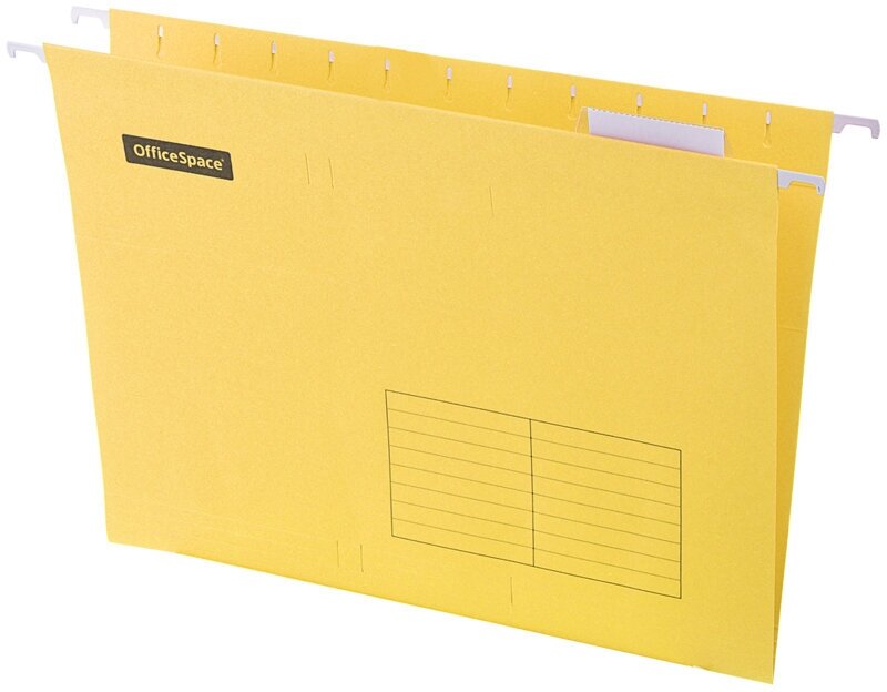 Подвесная папка OfficeSpace А4 (310*240мм), желтая, 10 штук