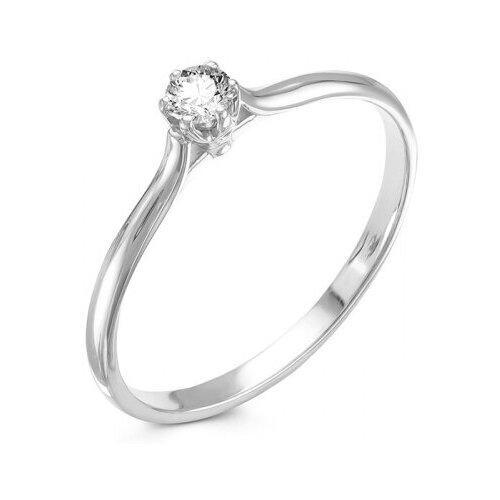 Серебряное помолвочное кольцо с муассанитом (17 р-р) ТТЛ-ПК-6-7-1
