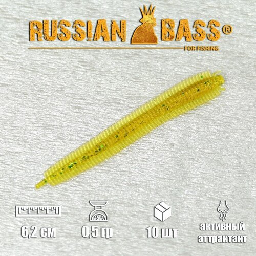 Силиконовые приманки Russian Bass -Червь морской 22 58мм 10 штуп цвет 011 активный аттрактант 180₽