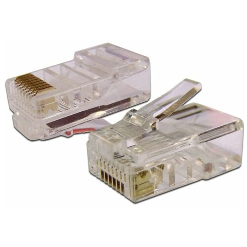 Коннектор Lanmaster (TWT-PL45-8P8C) UTP кат.5e RJ45 прозрачный (упак:100шт) коннектор lanmaster twt pl45 8p8c 6 utp кат 6 rj45 прозрачный упак 100шт