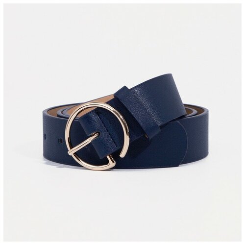 фото Ремень текстиль, металл, длина 105 см., синий теропром