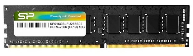 Модуль памяти Silicon Power 16GB 2666МГц DDR4 CL19 DIMM 1Gx8 DR