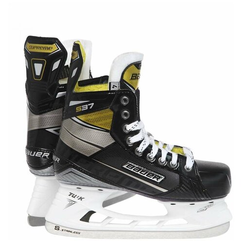 фото Хоккейные коньки bauer supreme s37 intermediate черный/белый р. 6.5 ee