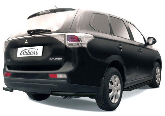 Уголки d57 Arbori черн. для Mitsubishi OUTLANDER 2014-2015 / Митсубиси Аутлендер