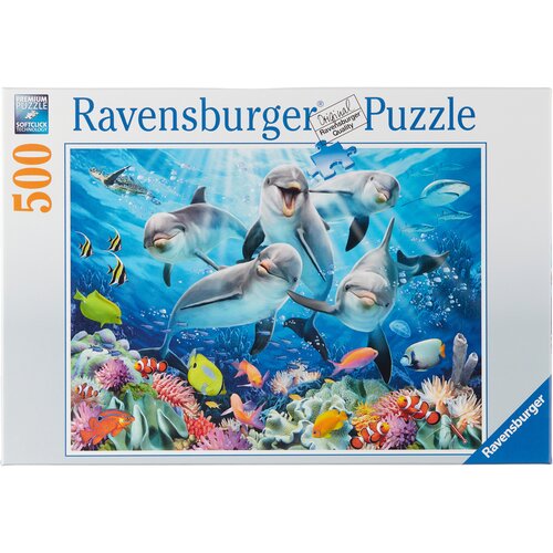 Пазл Ravensburger Дельфины (14710), 500 дет. пазл ravensburger глобус 123384 180 дет разноцветный