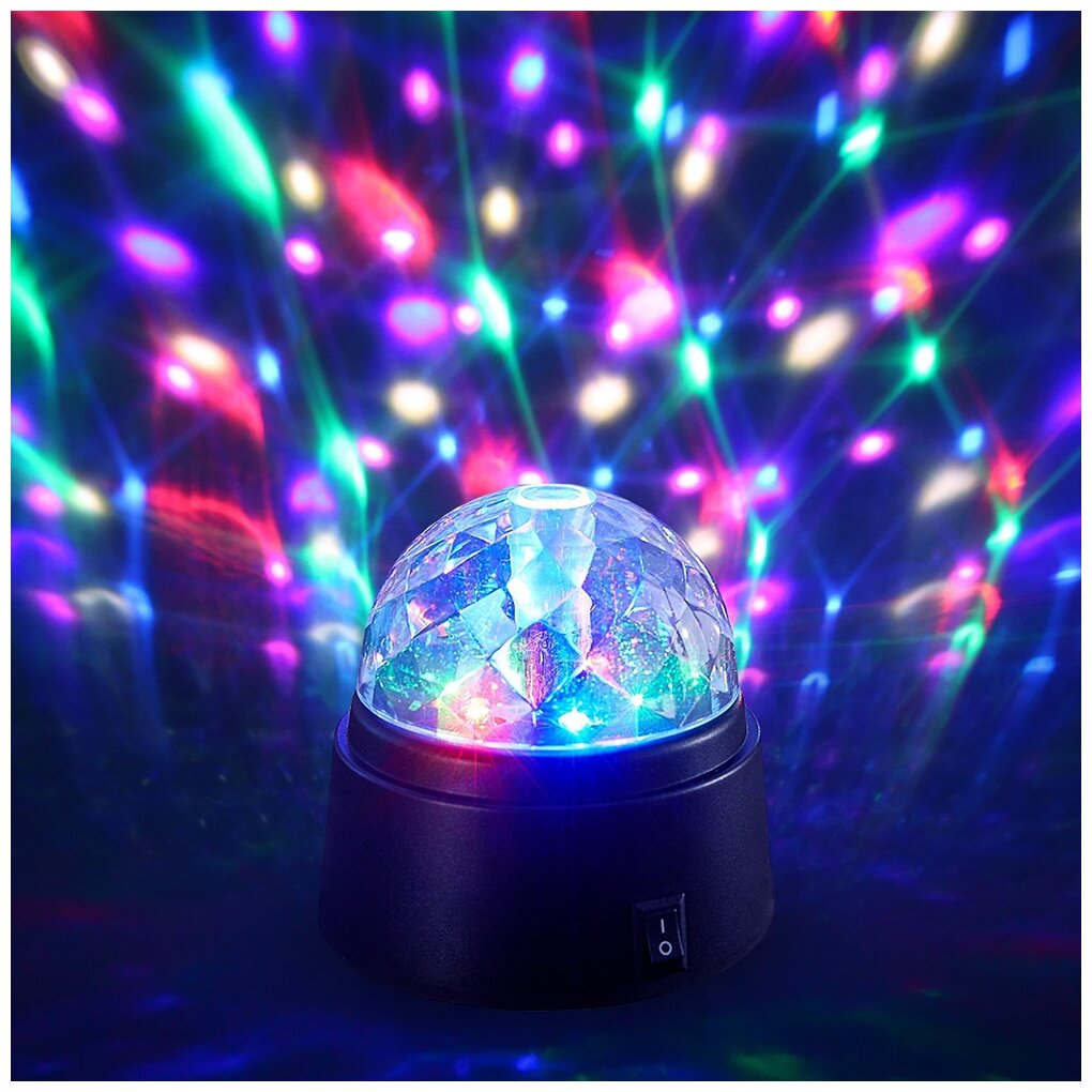 Vegas 55130 Шар "Диско", 6 разноцветных LED ламп . - фотография № 3