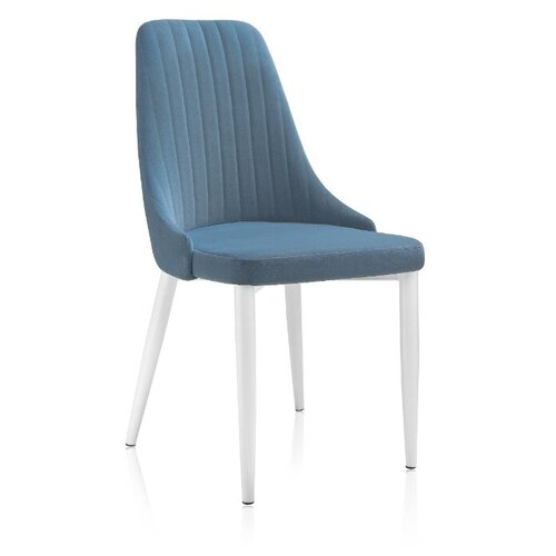 фото Стул на металлокаркасе woodville kora голубой / белый