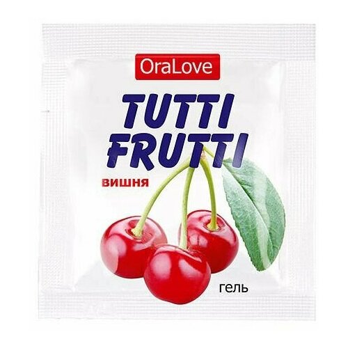Пробник гель-смазки Tutti-frutti с вишнёвым вкусом - 4 гр. 155663 цвет не указан Биоритм