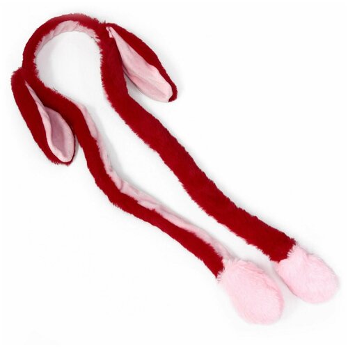 Наушники зимние утеплённые красные зайчик 1 шт 55900₽