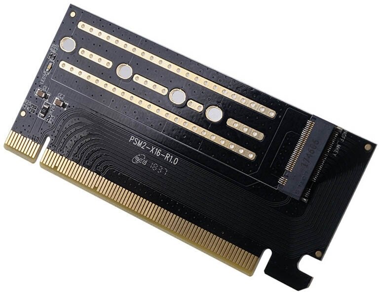 Контроллер M.2 NVMe - PCI-E 3.0 X16 Orico PSM2-X16, черный (ORICO-PSM2-X16), 1979169