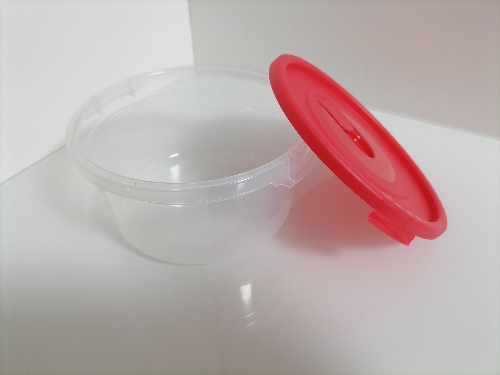 Контейнер для продуктов смайл, 0,8 л, 7х15 см, круглый, с клапаном, пластик