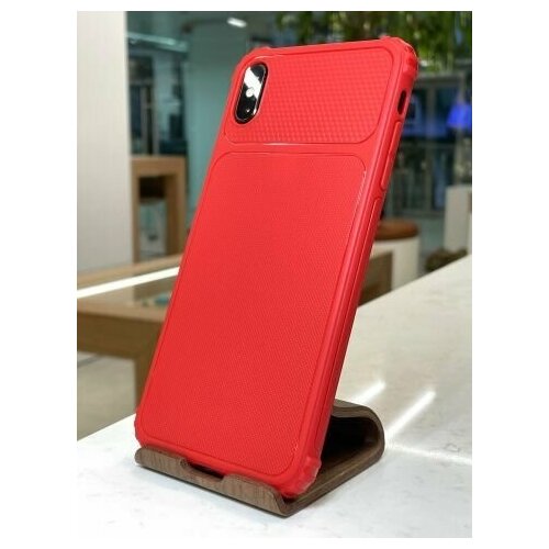 чехол baseus audio case для apple iphone xs черный Чехол Devia для iPhone Xs, iPhone X Guider series phone case, красный