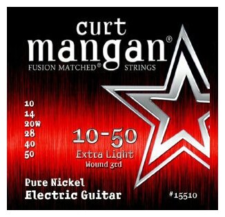 CURT MANGAN 10-50 Pure Nickel Wound Extra Light Set струны для электрогитары