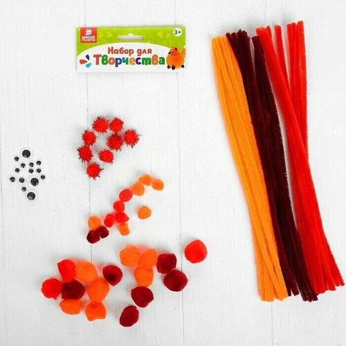 Набор для творчества из проволоки с ворсом помпонов глаз 8 цвет 648₽