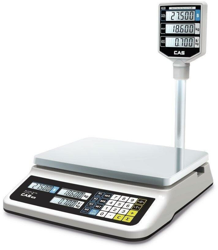 Весы электронные торговые CAS PR-6P (LCD, II) RS