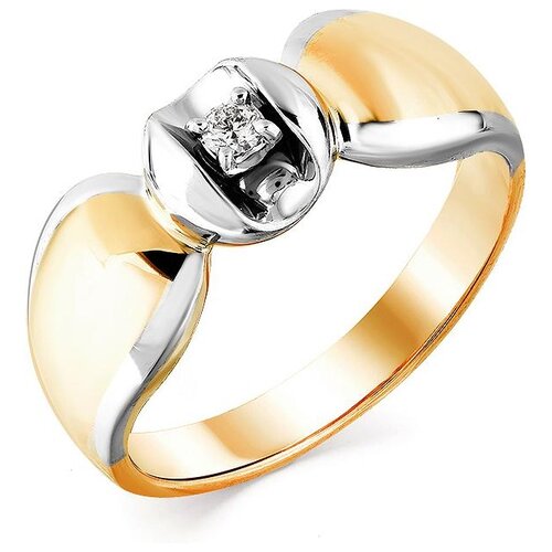 фото Master brilliant кольцо с 1 бриллиантом из комбинированного золота 1-508000-00-00, размер 18