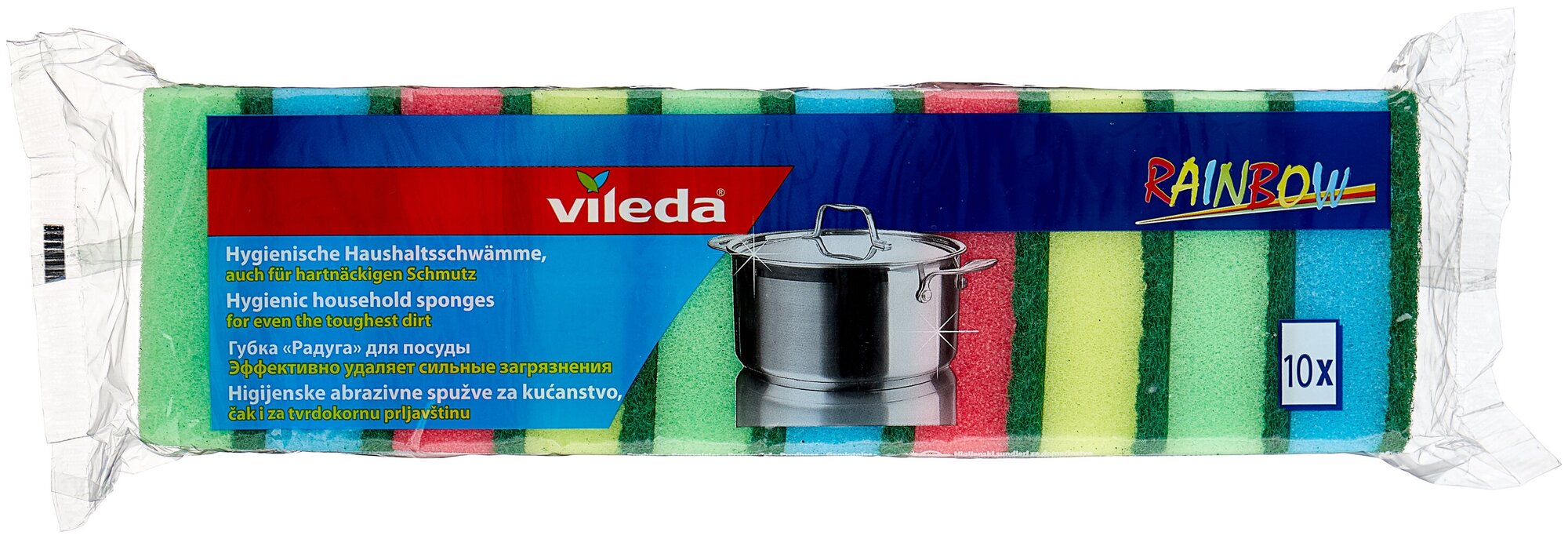 Губка Vileda для посуды Радуга - фото №10