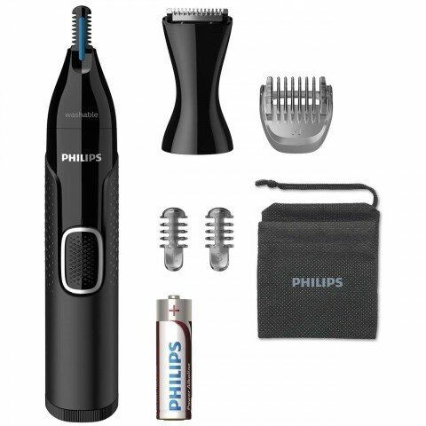 Триммер Philips NT5650/16 для носа, ушей, бровей и создания контуров водонепрон, чехол, AA