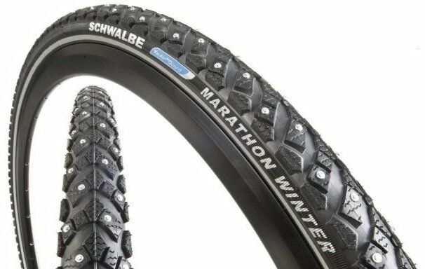 Покрышка SCHWALBE 28x2.00 (50-622) MARATHON WINTER PLUS (208шипов) Perf, SmartGuard, TwinSkin B/B+RT