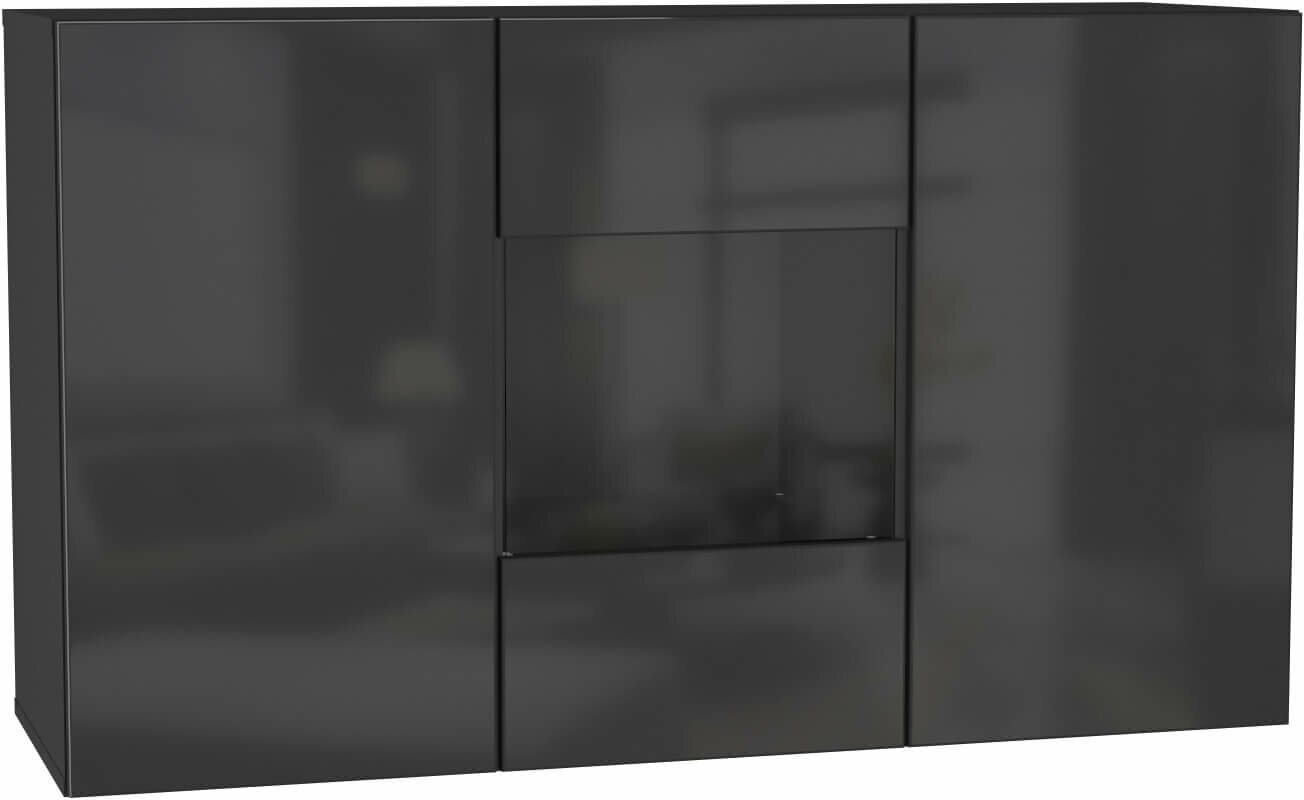 Комод НК-мебель POINT ТИП-1.2 Черный/Черный глянец 71774468
