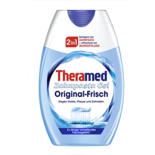 Зубная паста Theramed Gel Original-Frisch, 2 в 1 + ополаскивание рта / 75 мл. Германия.