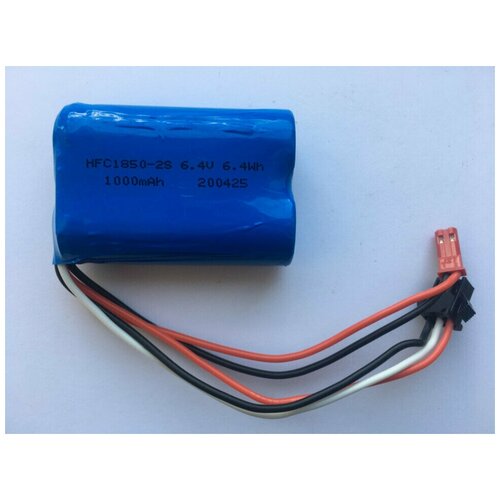 Аккумулятор 18500 LI-ION 6.4V 1000 MAH разъем SM3 JST аккумулятор 18650 li ion 7 4v 1500mah icr разъем jst