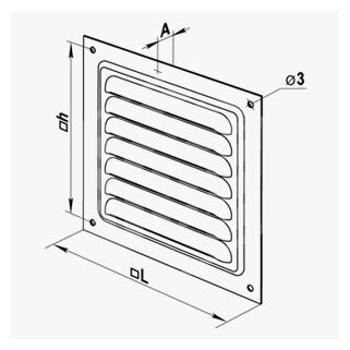 Vents Решетка вентиляционная металлическая 300х300 Vents - фотография № 4