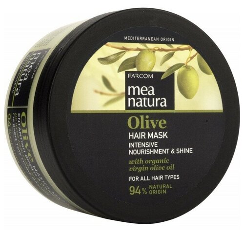 Mea natura Olive Маска для волос оливковая, 290 г, 250 мл, банка