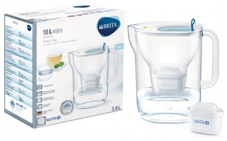 Фильтр кувшин BRITA Style XL MX+ 3.6 л бело-серый - фотография № 7