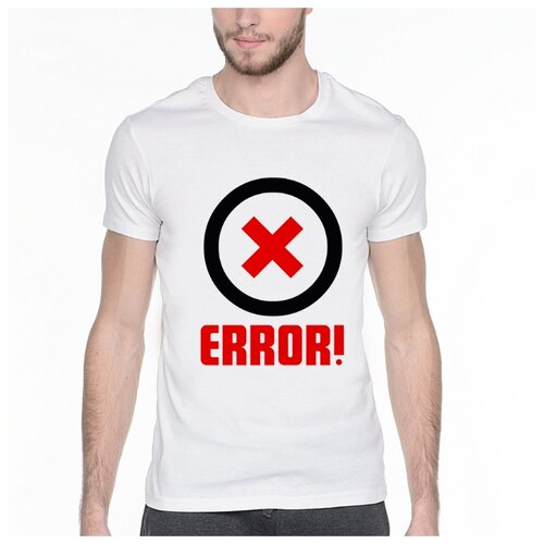 фото Футболка error. цвет: белый. размер: xl drabs